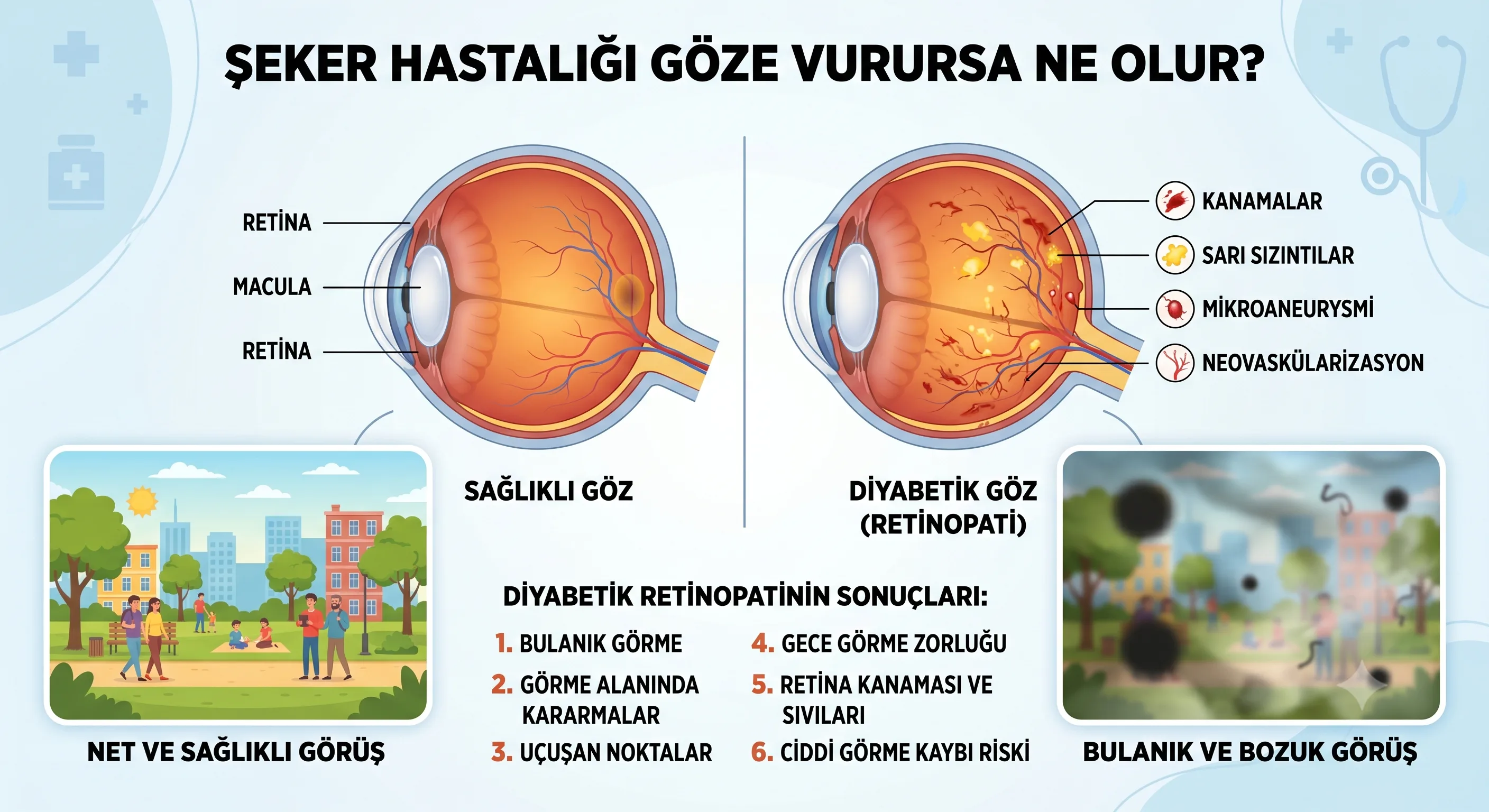 Şeker Hastalığı Göze Vurursa Ne Olur?